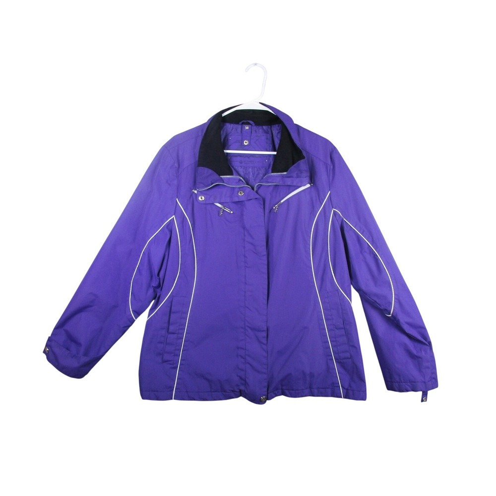 ZeroXposur Jacket Womens XL Purple Insulated Ski Winter Full Zip Pockets
